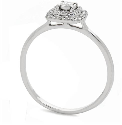 0.25ct Elegant Round Diamond Halo Ring W