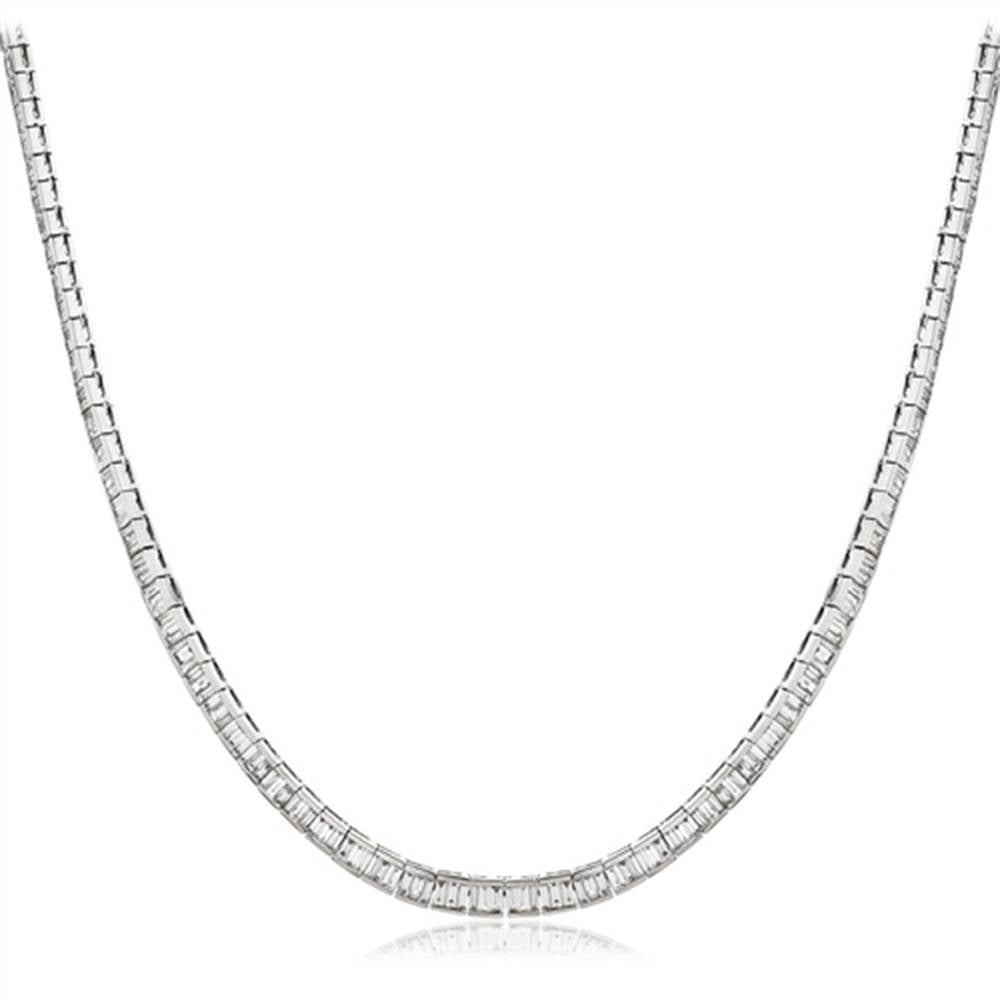 8.60ct VS/FG Channel Set Baguette Diamond Tennis Necklace W
