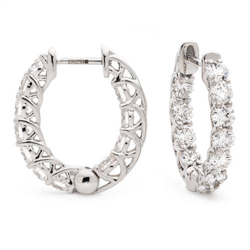 1.50ct Modern Round Diamond Hoop Earrings W