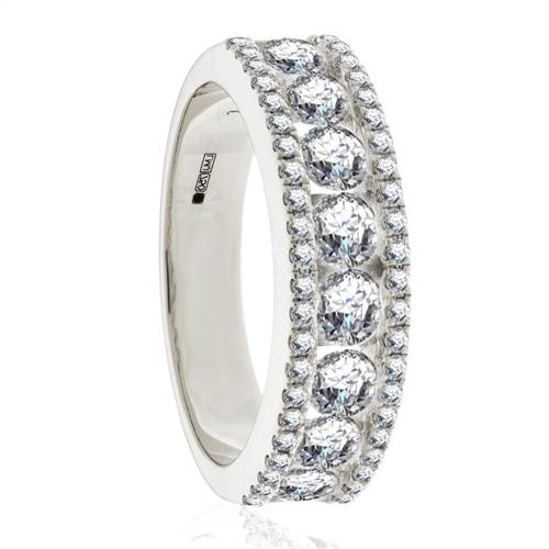 0.50ct Elegant Round Diamond Multi Row Dress Ring P