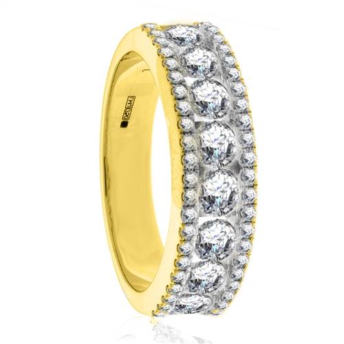 0.50ct Elegant Round Diamond Multi Row Dress Ring Y