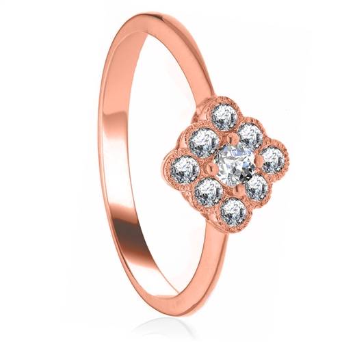 0.40ct Elegant Round Diamond Cluster Ring R