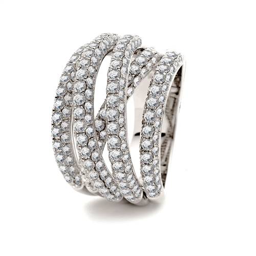 4.00ct Spiral Round Diamond Dress Ring W