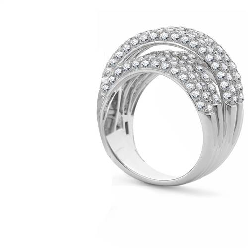 4.00ct Spiral Round Diamond Dress Ring W
