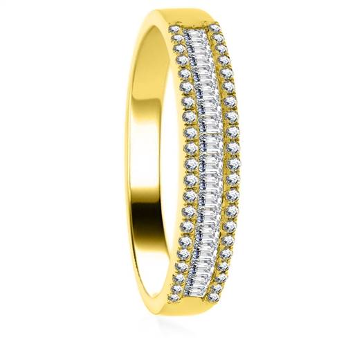0.50ct Round & Baguette Diamond Dress Ring Y