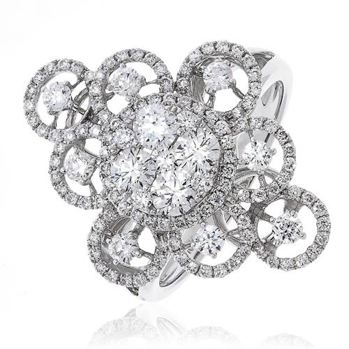 1.35ct Elegant Round Diamond Dress Ring W