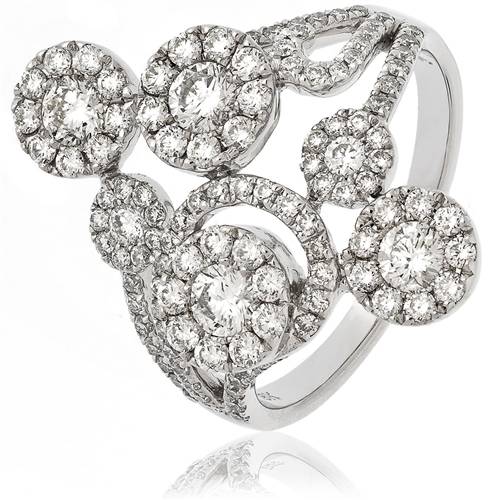 1.40ct Elegant Round Diamond Dress Ring W