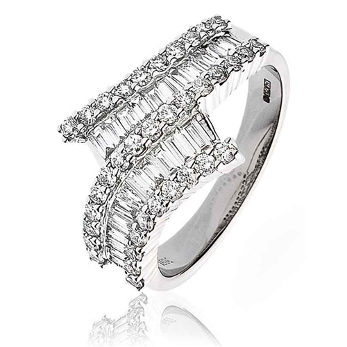 1.40ct Elegant Round Diamond Multi Row Dress Ring W
