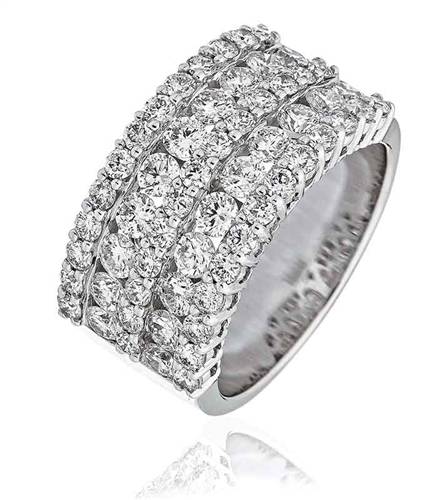 2.80ct Elegant Round Diamond Multi Row Dress Ring W