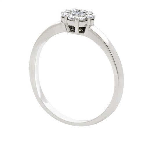 0.60ct Elegant Round Diamond Cluster Ring W