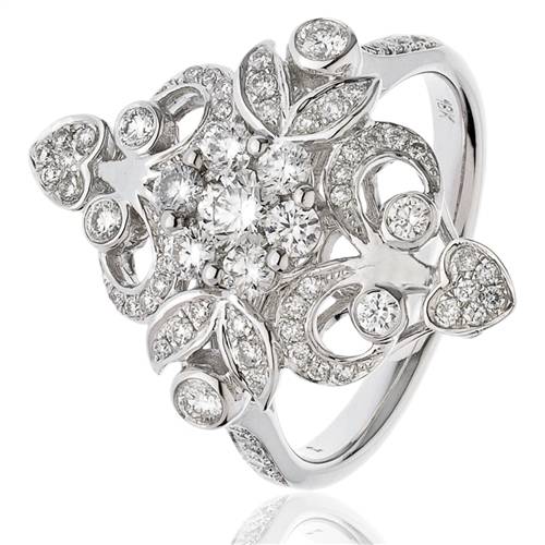 0.90ct Elegant Round Diamond Dress Ring W