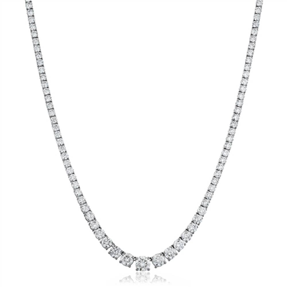 7.40ct VS/FG Round Diamond Claw Set Tennis Necklace W