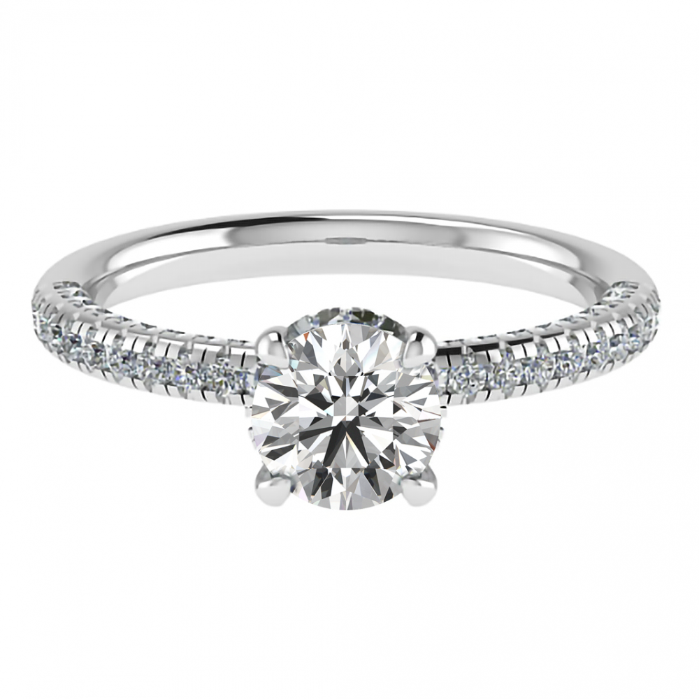 Vintage Round Diamond Engagement Ring P