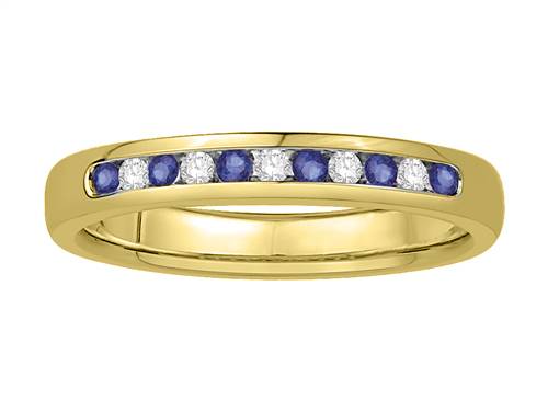 3mm Blue Sapphire And Diamond Eternity Ring Y