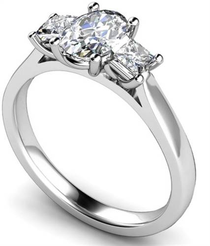 Traditional Oval & Princess Diamond Trilogy Ring P