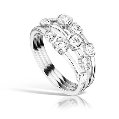 Unique Elegant Round Diamond Dress Ring W