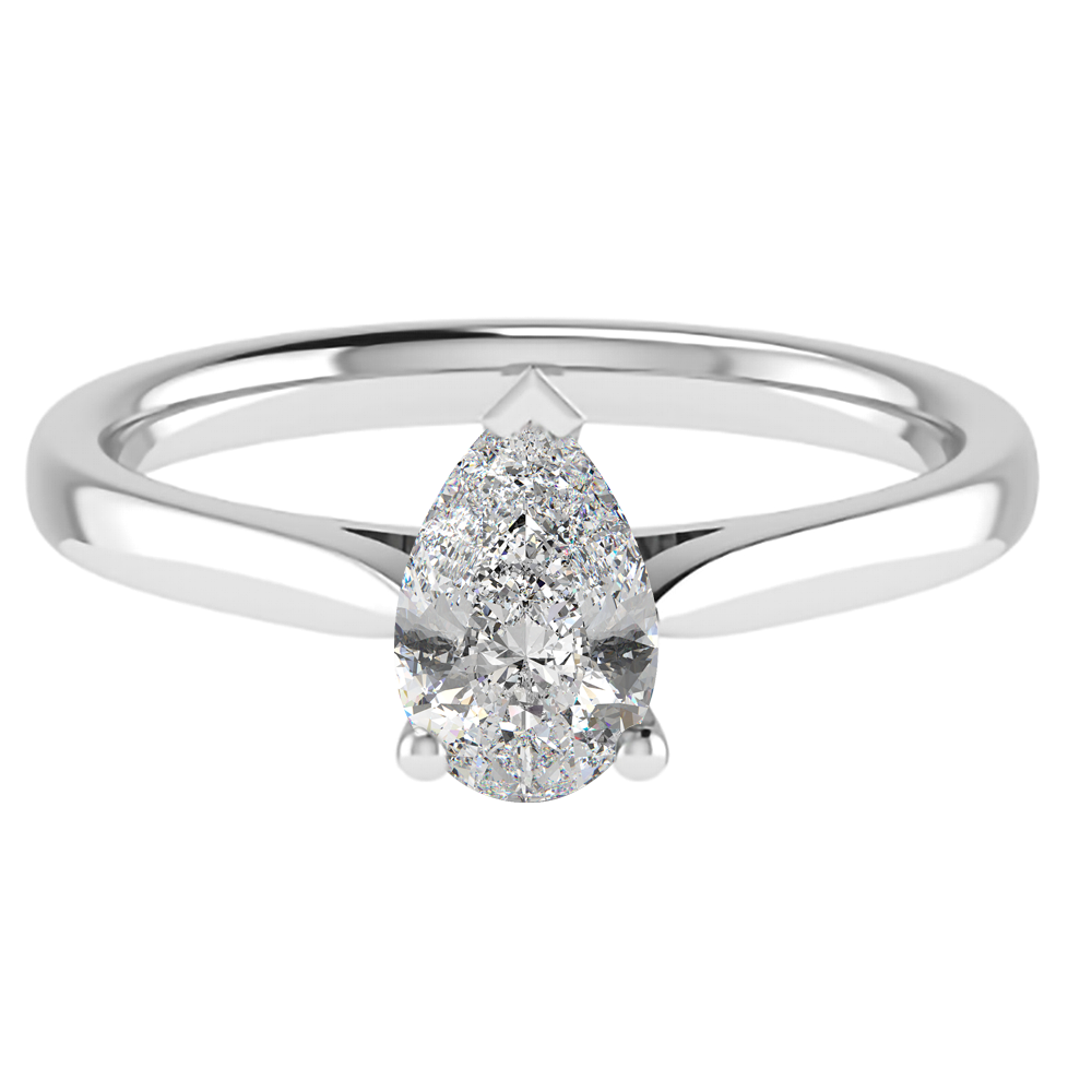 Traditional Pear Diamond Engagement Ring P