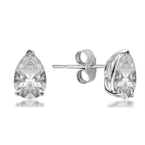 Classic Pear Diamond Stud Earrings W