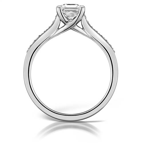 Modern Crossover Princess Diamond Shoulder Set Ring P