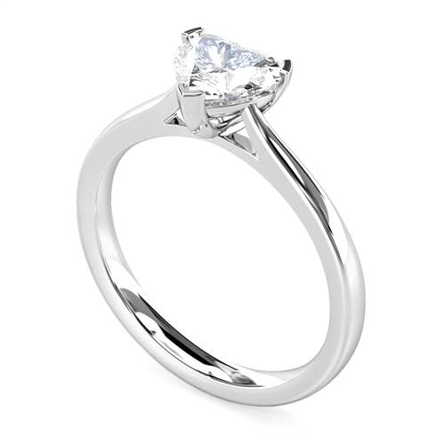 Elegant Heart Diamond Engagement Ring W