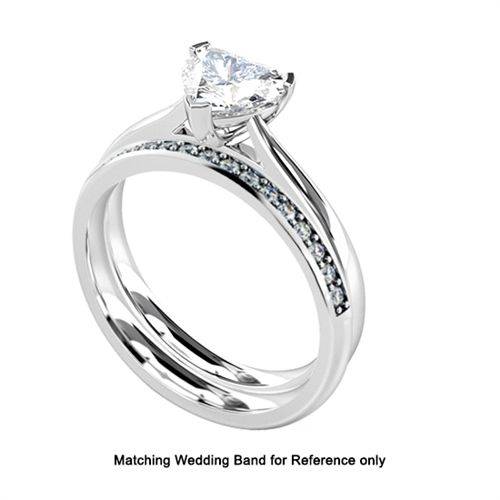 Elegant Heart Diamond Engagement Ring P