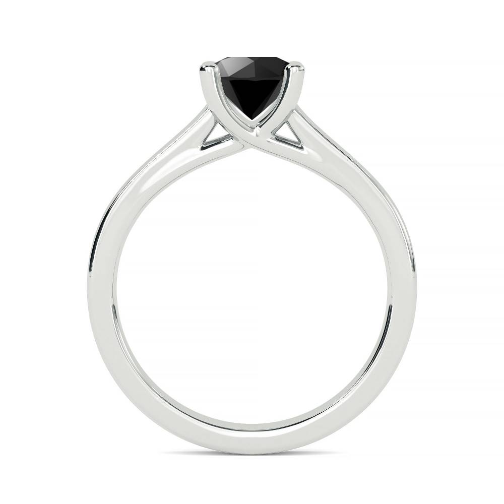 Black Diamond Solitaire Ring P