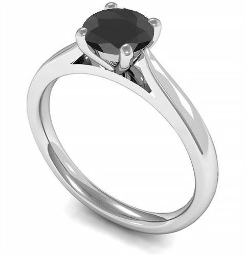 Black Diamond Solitaire Ring P