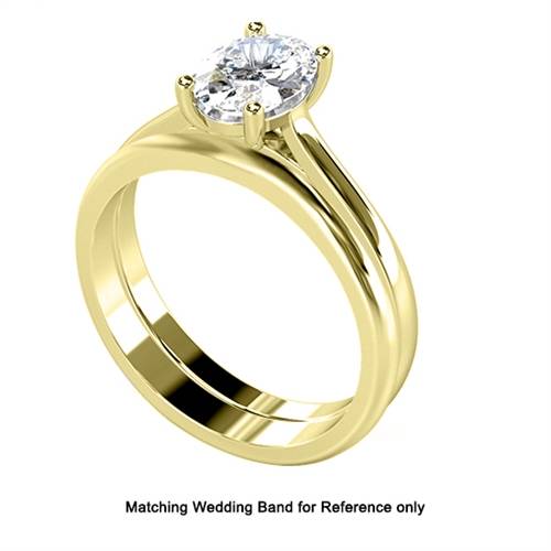 Traditional Oval Diamond Engagement Ring Y