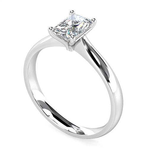 Elegant Radiant Diamond Engagement Ring P