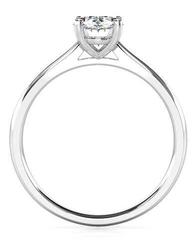 Elegant Oval Diamond Engagement Ring W