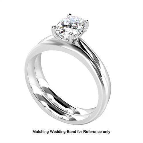 Elegant Oval Diamond Engagement Ring W