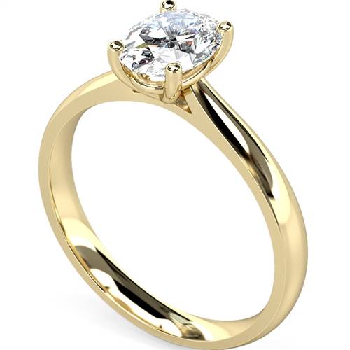 Elegant Oval Diamond Engagement Ring Y