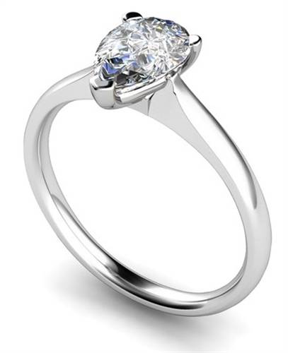 Classic Pear Diamond Engagement Ring P