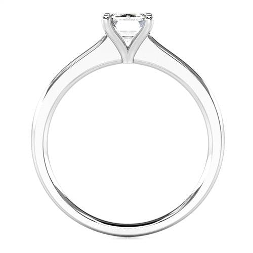 Traditional Emerald Diamond Engagement Ring P