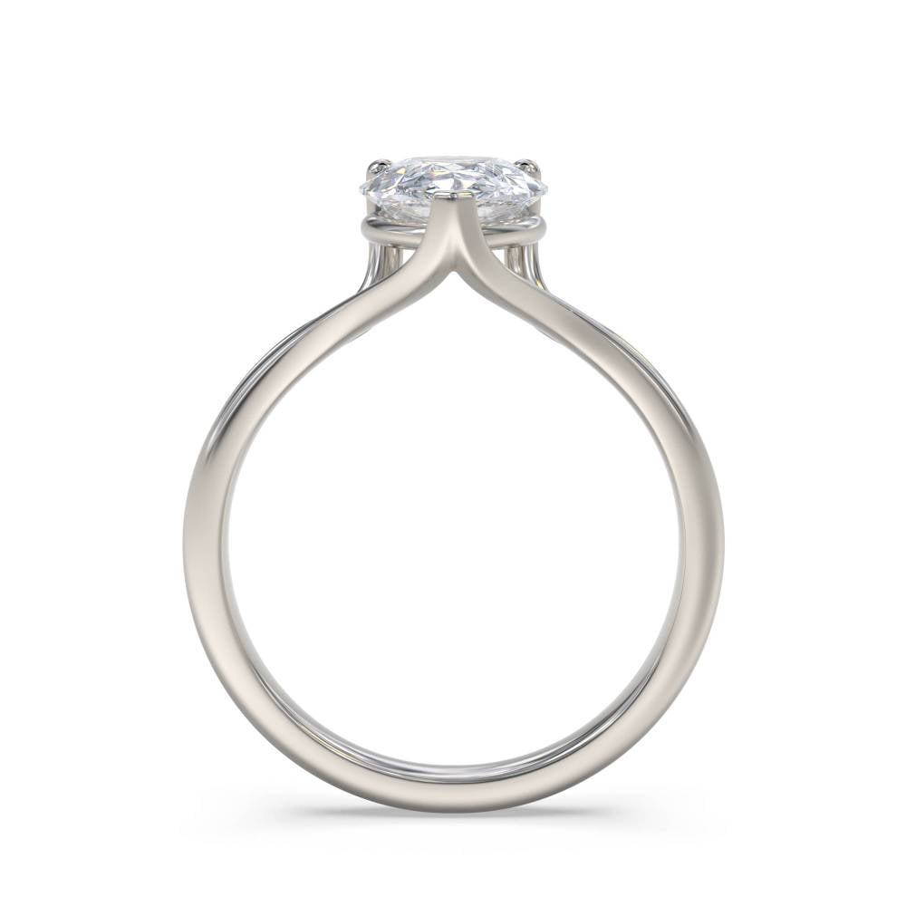 Unique Modern Pear Diamond Engagement Ring P