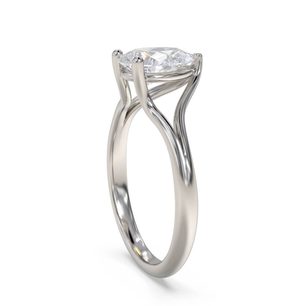 Unique Modern Pear Diamond Engagement Ring P