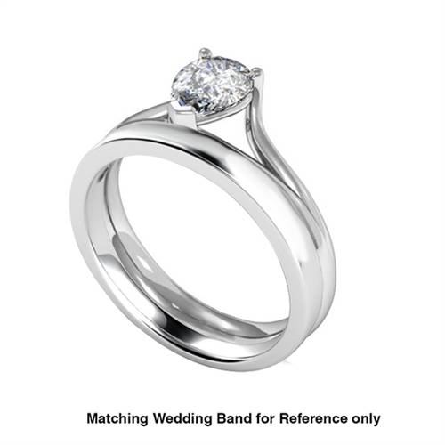 Unique Modern Pear Diamond Engagement Ring W