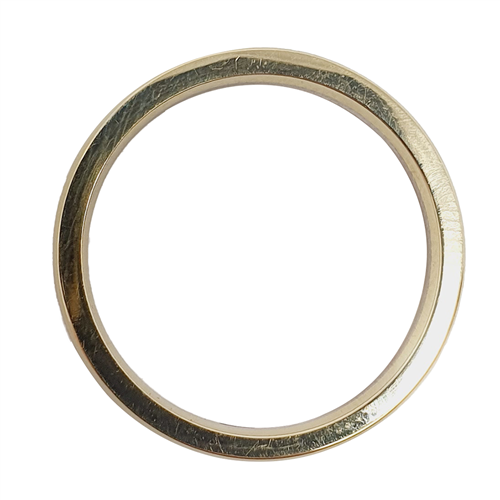 3mm Tri Tone Court Shape Wedding Ring Image