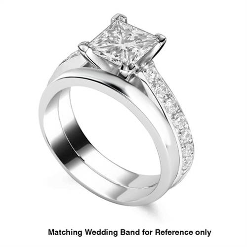 Classic Shoulder Set Diamond Engagement Ring P