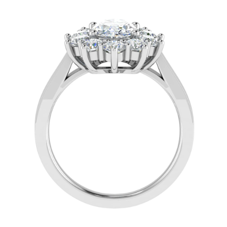 Oval Diamond Designer Ring P