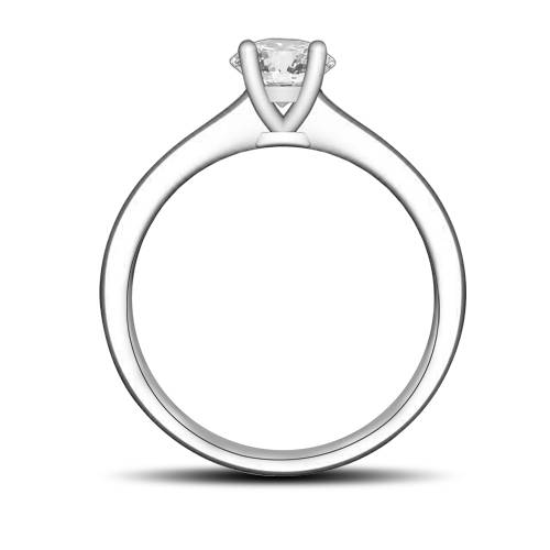 Round Diamond Shoulder Set Ring P
