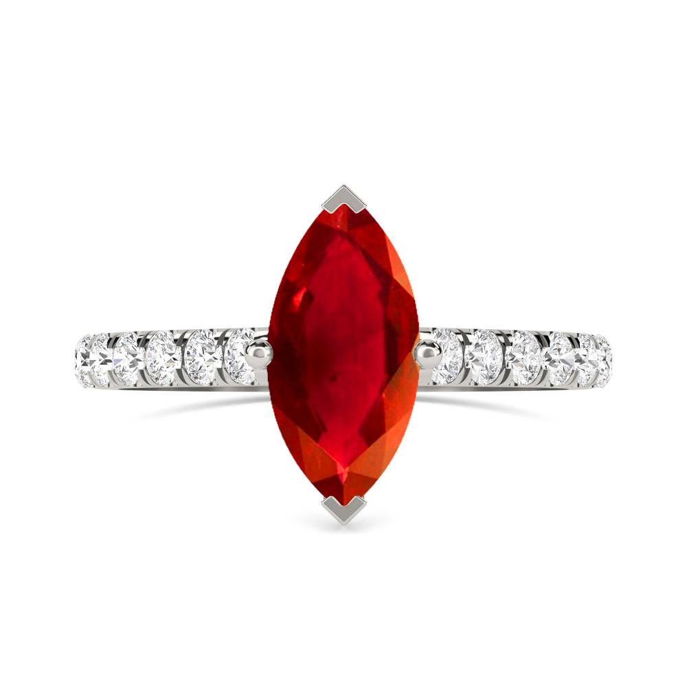 Classic Marquise Ruby Solitaire Ring P