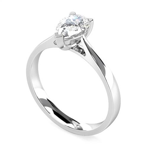 Modern Pear Diamond Engagement Ring W