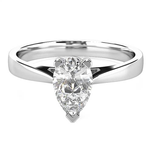 Modern Pear Diamond Engagement Ring P