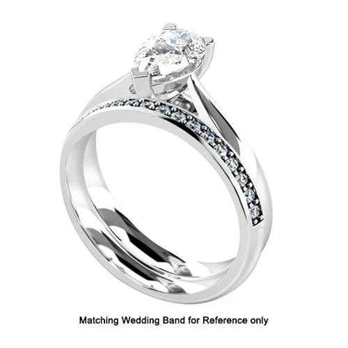 Modern Pear Diamond Engagement Ring W