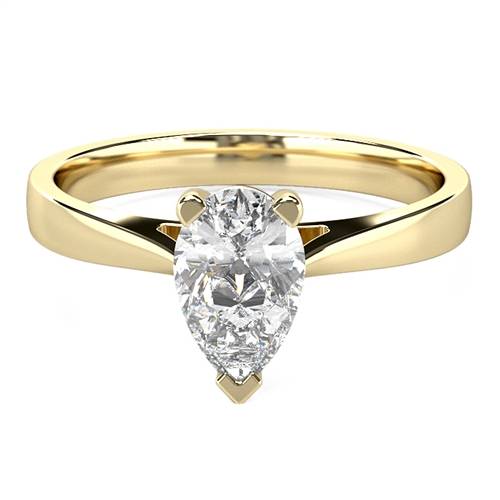 Modern Pear Diamond Engagement Ring Y