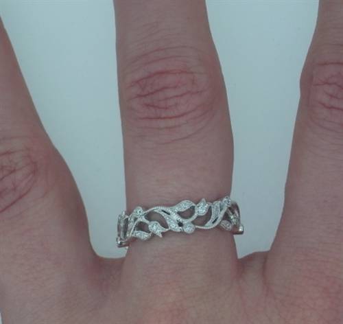 Round Diamond Vintage Wedding Ring W