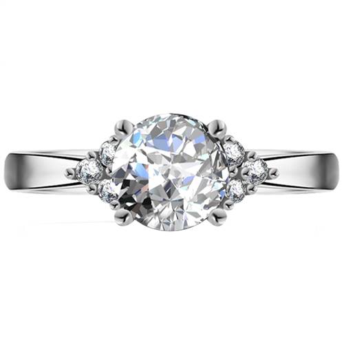 Modern Round Diamond Designer Ring P
