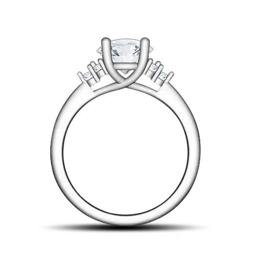 Modern Round Diamond Designer Ring W