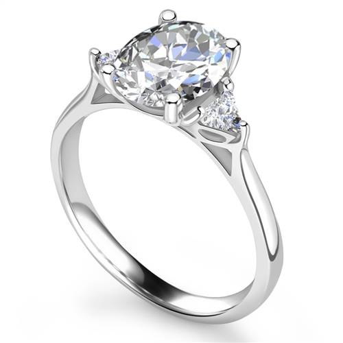 Oval & Trillian Diamond Trilogy Ring W